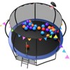 HFYee 12/14/16FT Kids Adventure Trampoline Safety Enclosure & Ladder for Outdoor Play for Ages 6-12 - 2 of 4