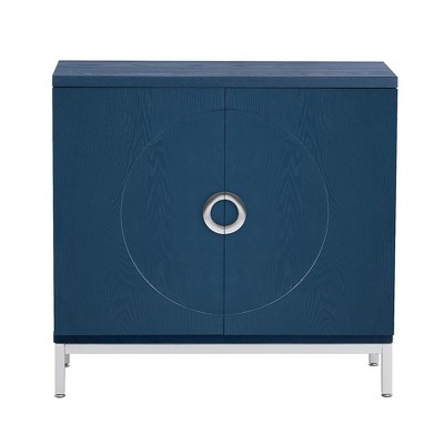 Bella Depot 34''W Cabinet with Solid Wood Veneer and Metal Leg Frame