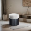 Meridian Furniture,Nimes Velour Fur Fabric Ottoman/Stool - 2 of 4