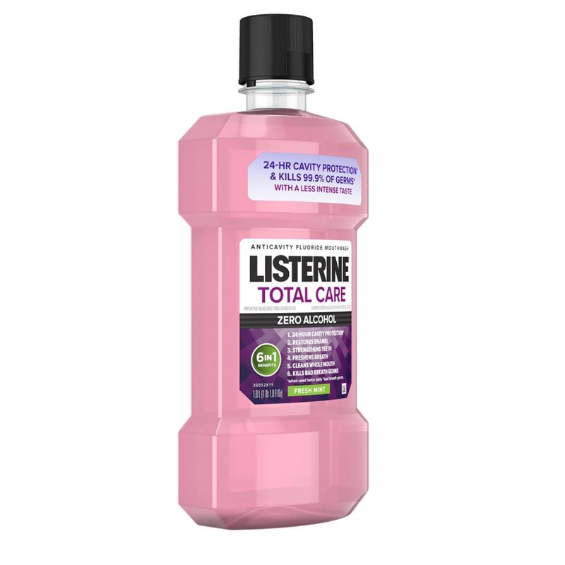 Listerine Zero Alcohol Total Care Anticavity Fluoride Mouthwash - 1L, 3 of 14