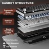 MaseiKar AL68 Wireless Mechanical Keyboard,60% Layout, QMK/VIA Software,Gasket Mounted,Hot Swappable,RGB Backlit,BT/2.4G/USB-C(Black,Gateron Zero) - 3 of 4
