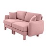 2-Seater Loveseat Sofa with Shell-Arm Design, Cylindrical Fabric Legs & Plush Foam - 3 of 4