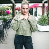 Anna-Kaci Women's Cropped Button Down Denim Jean Jacket with Pockets - 4 of 4
