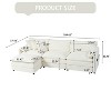 VASIP Modular Sectional Sofa L-Shaped, Oversized Deep Seat Couch 3-Piece Set with Ottoman - Plush Chenille Fabric,Beige, for Living Room & Apartment - 2 of 4