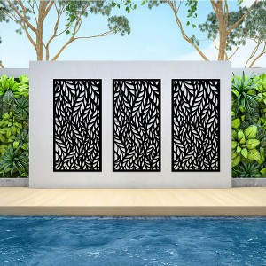 Dovelina Metal Outdoor Wall Sign Panels Decorative Screen - 3 Panels - 1 of 4