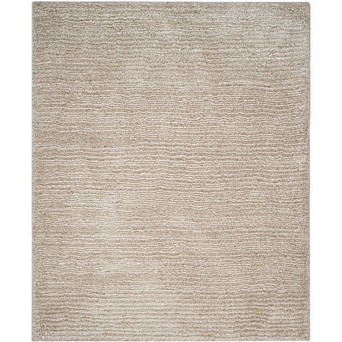 SAFAVIEH Supreme Shag Beige 8 ft. x 10 ft. Solid Area Rug SGS621C