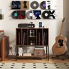 Tangkula Record Player Stand w/Charging Station Vinyl Storage Holder Shelves Metal Frame - 3 of 4