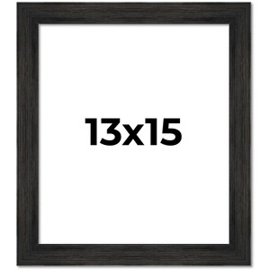 PosterPalooza | 13x15 Wide Barnwood Picture Frame, UV Acrylic, 6 Finishes - Grey, Brown, White, and Black - 1 of 4