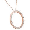 Pompeii3 2ct Circle Diamond Pendant 14K Rose Gold - 2 of 3