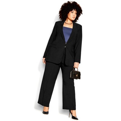 black trousers suit womens