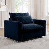 Oversized Corduroy Accent Armchair, Deep Seat Single Sofa Chair with Waist Pillow for Living Room, Apartment or Office - Koiai - 2 of 4