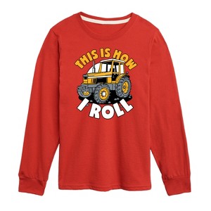 Boys' - Instant Message - This Is How I Roll Tractor Long Sleeve Graphic T-Shirt - 1 of 4