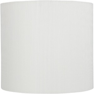 Springcrest 13 1/4" Top x 13 1/4" Bottom x 12" High x 12" Slant Lamp Shade Replacement Medium White Sandstone Drum Modern Linen Spider Harp Finial - 1 of 4