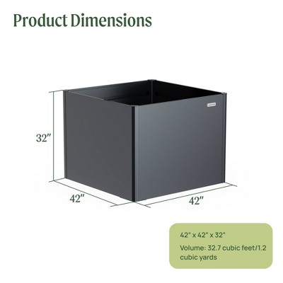Midnight Blue Extra Tall Modern Metal Raised Garden Bed