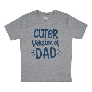 Youth Cuter Version Of Dad Tshirt Funny Son Family Boy Graphic Novelty Tee - Crazy Dog Youth T Shirt - 1 of 4