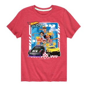 Boys' - Hot Wheels - Let's Race Characters with Cars Short Sleeve Graphic T-Shirt - 1 of 4
