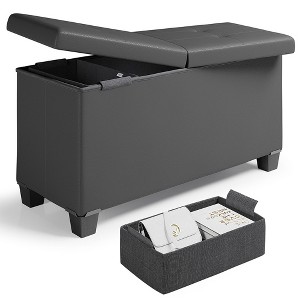 Nestl Storage Ottoman Bench with Storage Bins, Rectangular Storage Bench - 1 of 4