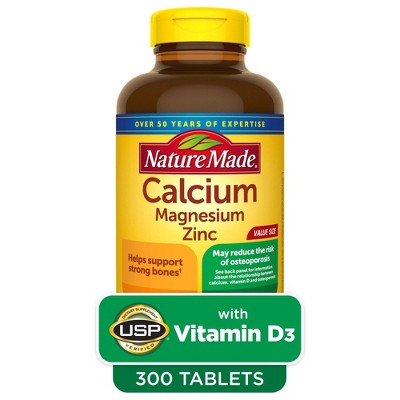 Nature Made Calcium - Magnesium Zinc with Vitamin D3 - 300ct