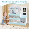 Honeyjoy Wooden Doctor Play Set with Clock Sink Eye Chart ECG Monitor Exam Area Storage Blue/Pink - 4 of 4