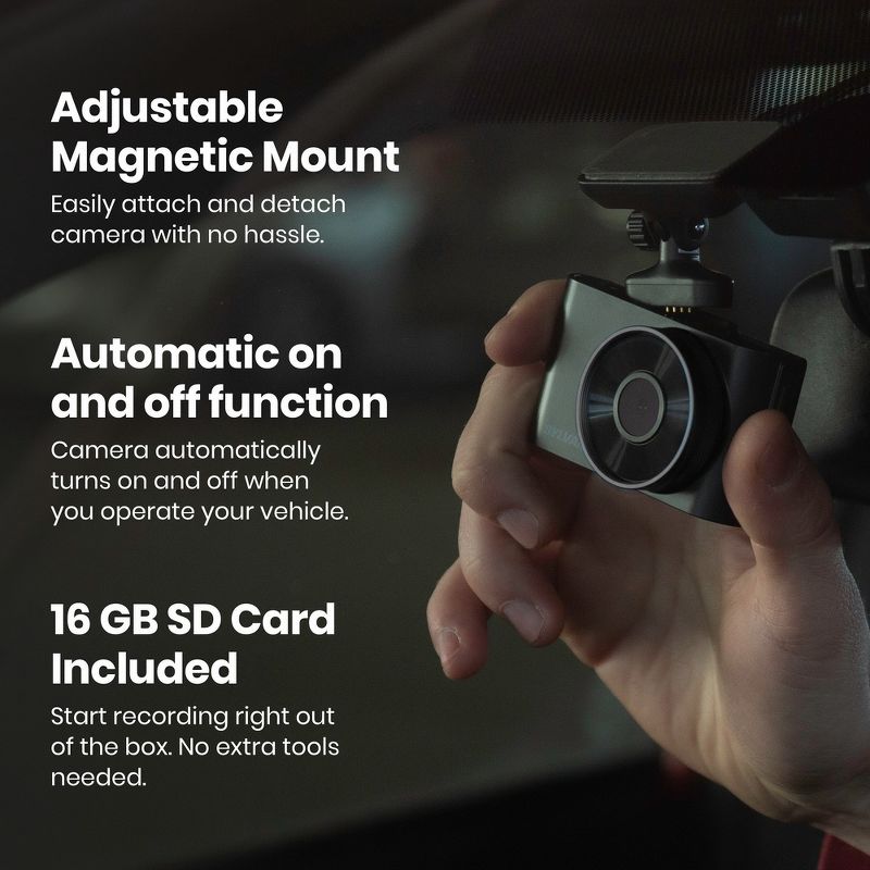 SYLVANIA Roadsight Basic Dash Camera - 110 Degree View, HD 720p, 16GB SD Memory Card Included, 3 of 5