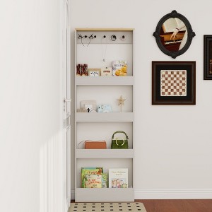 PAGED Ladder Bookshelf Wooden Storage Display Stand Shelf with Open-Back Design for Home Office, Study - 1 of 4
