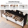 Jojoka 6 Drawers Dresser for Bedroom, 47" Wide Modern Wooden Chest Dresser with Deep Drawers with Vintage Pattern Design, Metal Handle - 3 of 4