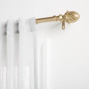 EXCLUSIVE HOME Acorn 1" Curtain Rod and Coordinating Finial Set - 1 of 3