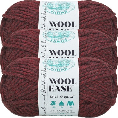 3 Pack) Lion Brand Wool-ease Thick & Quick Yarn - Moonlight : Target