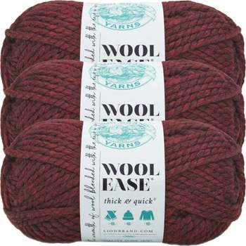 (3 Pack) Lion Brand Wool-Ease Thick & Quick Yarn - Claret