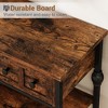 Entryway Table,  Console Table with storage Drawers, 3 Tier Industrial Metal Sofa Table, Behind Couch Table, Hallway Table for Entry, Living Room - 4 of 4