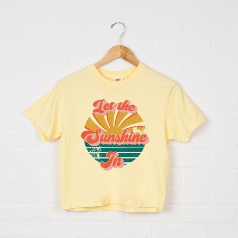 Simply Sage Market Women's Let the Sunshine In Short Sleeve Relaxed Fit Cropped Graphic Tee - image 1 of 3