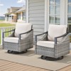 Buenhomino Outdoor Patio Furniture Sets, All-Weather PE Wicker Seating with Swivel Chairs, Sofas, Ottomans & Tables for Garden, Deck & Porch - 2 of 4