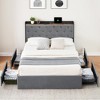 Full/Queen Size Bed Frame With 4 Storage Drawers and Charging Station - 4 of 4