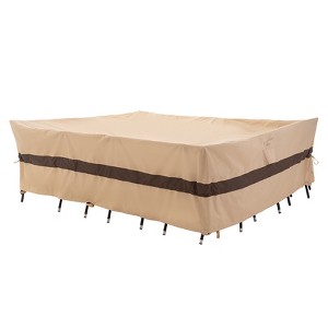 Maggift Plant Covers, Large Patio Furniture Covers Waterproof UV and Wind-Resistant High Wind Resistant Anti-Fading, Brown 126.00"*84.00"*31.00" - 1 of 4