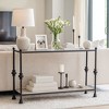 Rectangular Marble Console Table for Home Decor - Narrow Accent Table for Living Room or Small Console Table - Hallway or Office Space - 31", Black - 3 of 4