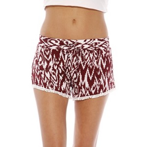 Just Love High Waisted Women Shorts - Summer Pom Pom Beach Shorts - 1 of 2