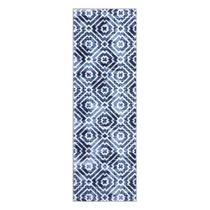 Washable Modern Geometric Rug Non Slip Low Pile Rug Throw Floor Cover Foldable Indoor Carpet for Living Room Bedroom - 1 of 4