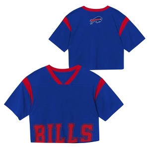 NFL Buffalo Bills Women's Short Sleeve Fashion Crop Jersey - 1 of 3