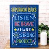 Dicksons Superhero Rules Superman Blue 12 x 18 Wood Decorative Wall Plaque - 2 of 3