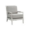 35" Saraid Accent Chair Gray Linen Light Oak Finish - Acme Furniture: Upholstered Armchair, No Assembly, Wood Frame - 2 of 4