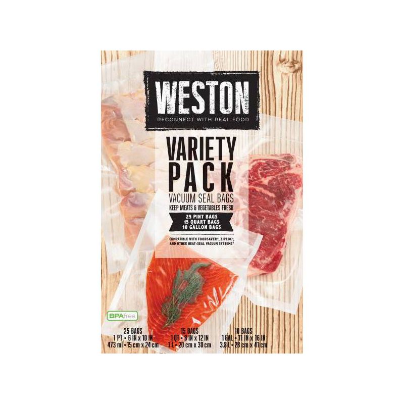 Weston Vacuum Sealer Bags Variety Pack 30-0107-W, 1 of 2