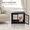 Gulches Dog Crate Furniture, Small Dog Cage End Table with Two Opening Sides, Lockable Door, Puppy Kennel Indoor, Cute and Decorative, Black - 4 of 4