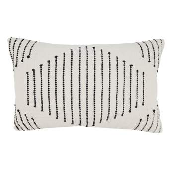 Oversize Geometric Grace Diamond Woven Throw Pillow Cover - Saro Lifestyle