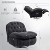NicBex Manual Swivel Rocker Recliner Chair with Massage,Chenille Recliner Chair with Side Pocket and USB Port for Living Room,Bedroom,Gray - 3 of 4