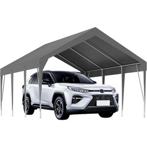 Carport Heavy Duty Car Canopy UV Resistant Waterproof Portable Garage for Car, Boat, Party, Storage Shed - 1 of 4