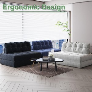 Folding Sofa Bed, Floor Folding Couch with Pillow, Futon Sofa Bed Convertible Sleeper Chair Foldable Mattress Back Support - 1 of 4