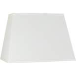Springcrest Ivory Linen Large Rectangular Lamp Shade 14" Wide x 6" Deep at Top and 18" Wide x 12" Deep at Bottom and 12" Height (Spider) Replacement