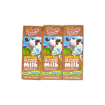 Prairie Farms 1% Chocolate Lactose Free Milk - 3pk/8 fl oz