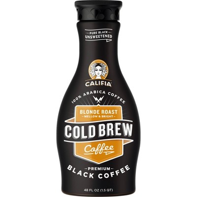 Califia Farms Pure Black Blonde Roast Cold Brew Coffee - 48 fl oz