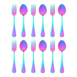 REGALWOVEN 12 Pieces Stainless Steel Flatware with Spoons and Forks Sets - 1 of 4
